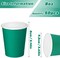 50-Pack 8 oz Disposable Paper Cups – Hot/Cold Beverage Cups for Coffee, Tea, Water, and More, Ideal for Offices, Parties, Home, and Travel – Thickened Paper Style (Green)